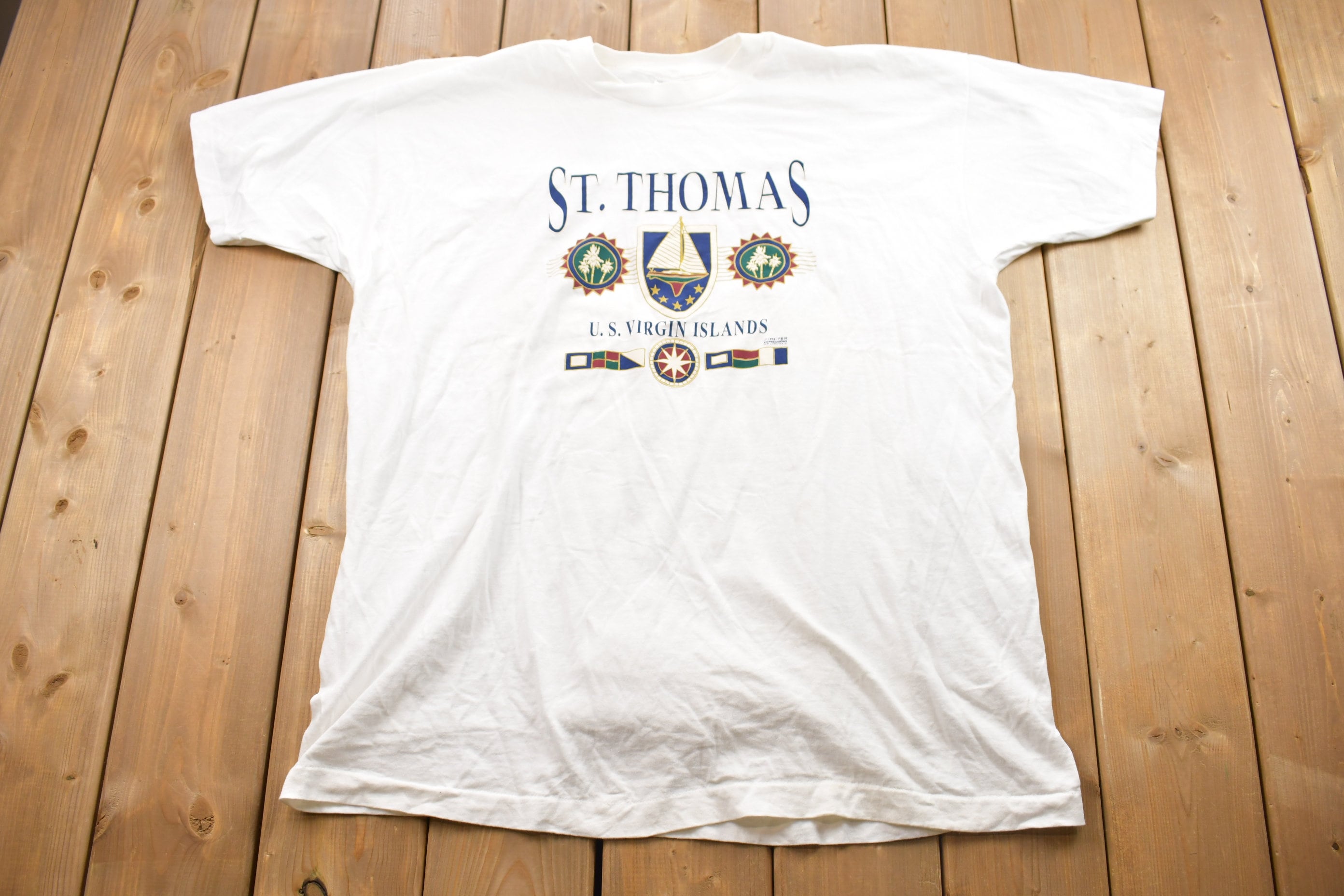Vintage 1990s St. Thomas U.S. Virgin Islands Souvenir T Shirt