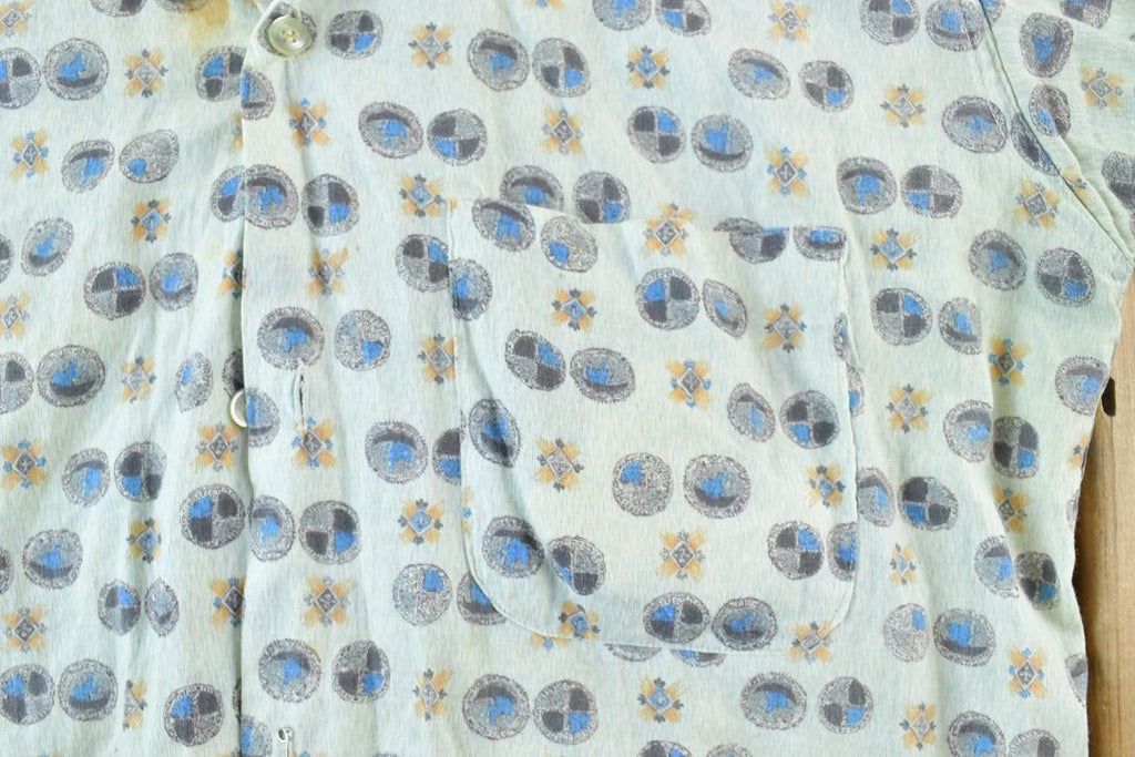 Vintage 1970s Abstract Dots Button Up Shirt