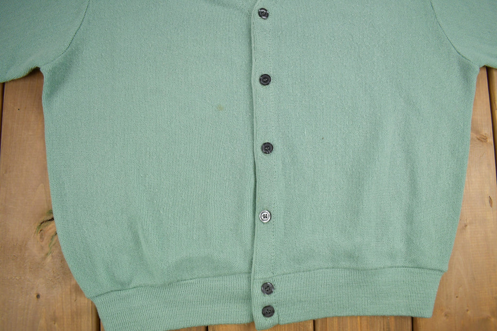 Vintage 1980s IZOD Knit Cardigan Sweater