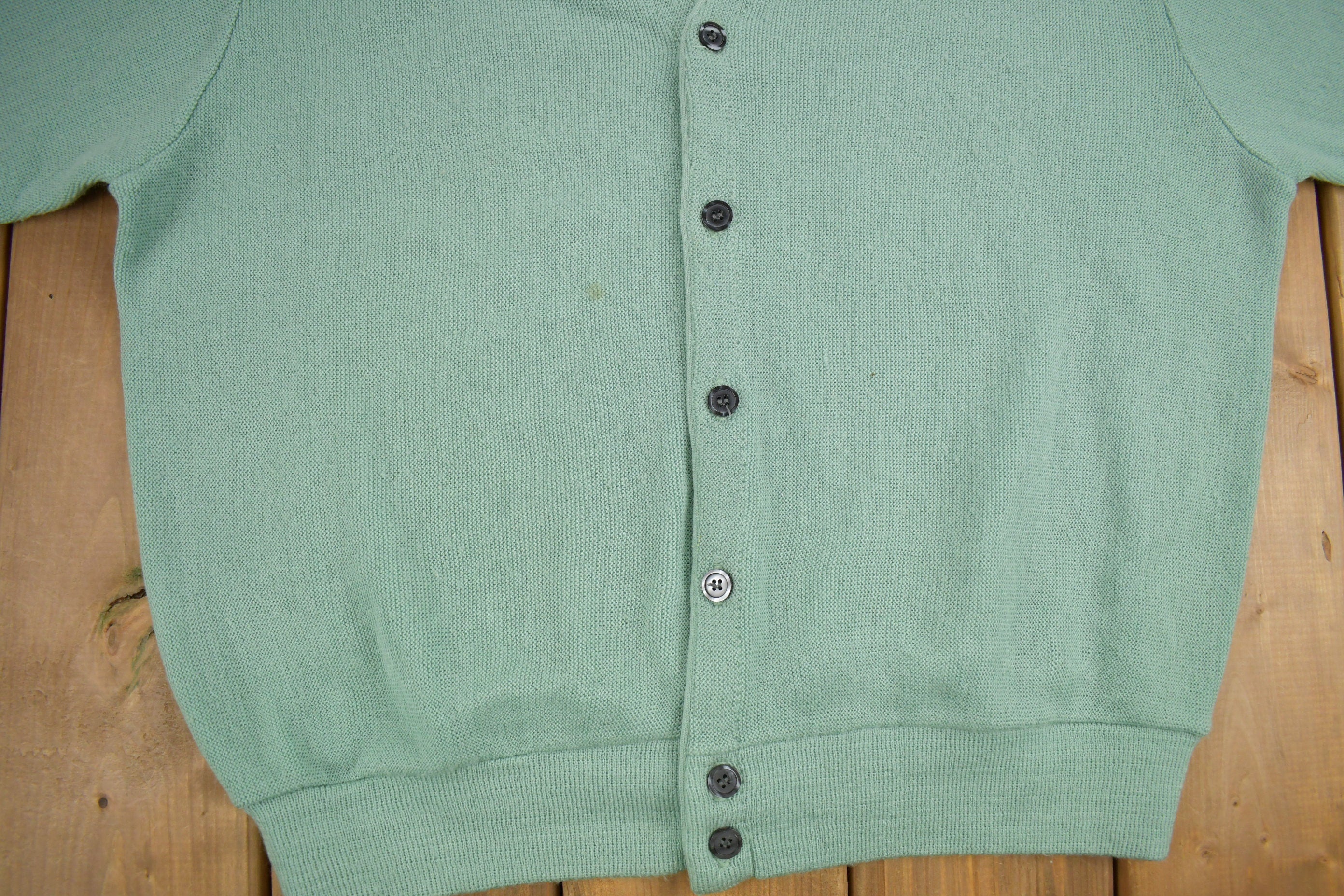 Vintage 1980s IZOD Knit Cardigan Sweater