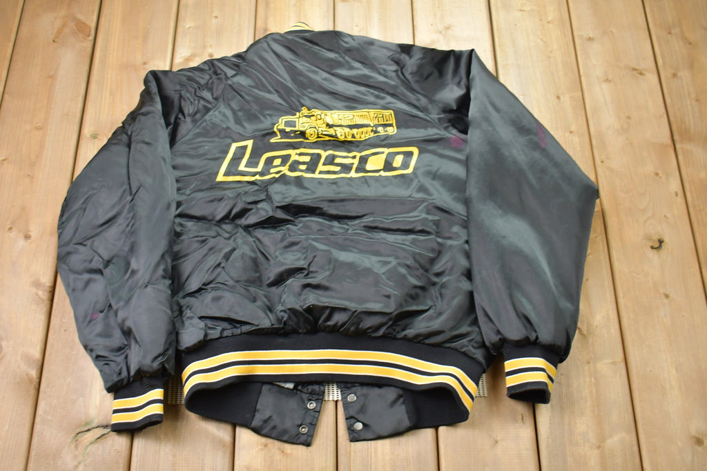 Vintage 1990s Hartwell Sports Leasco Satin Bomber Jacket