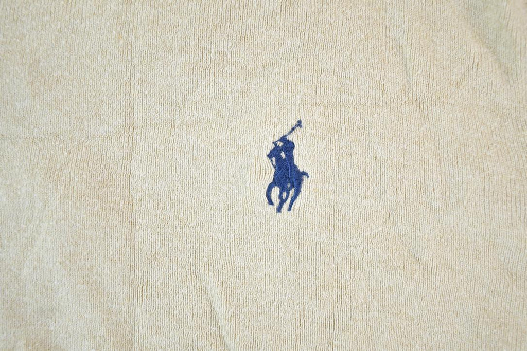 Vintage 1990s Polo By Ralph Lauren 100% Pima Cotton Knit Tan Crewneck Sweater