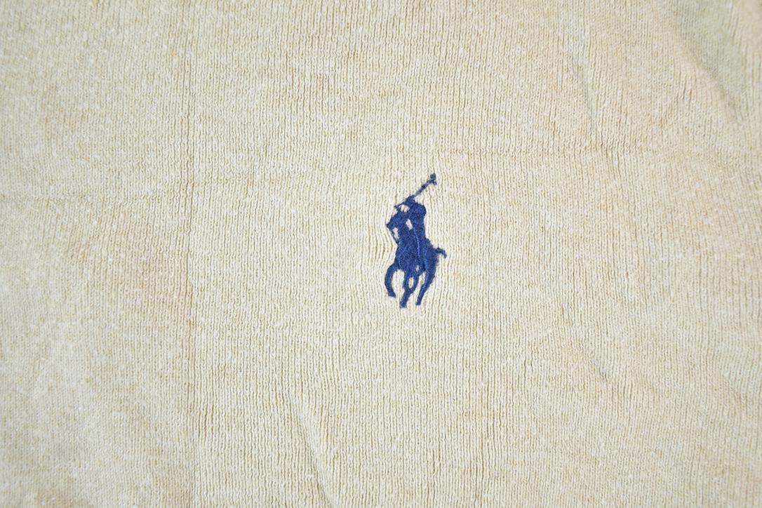 Vintage 1990s Polo By Ralph Lauren 100% Pima Cotton Knit Tan Crewneck Sweater