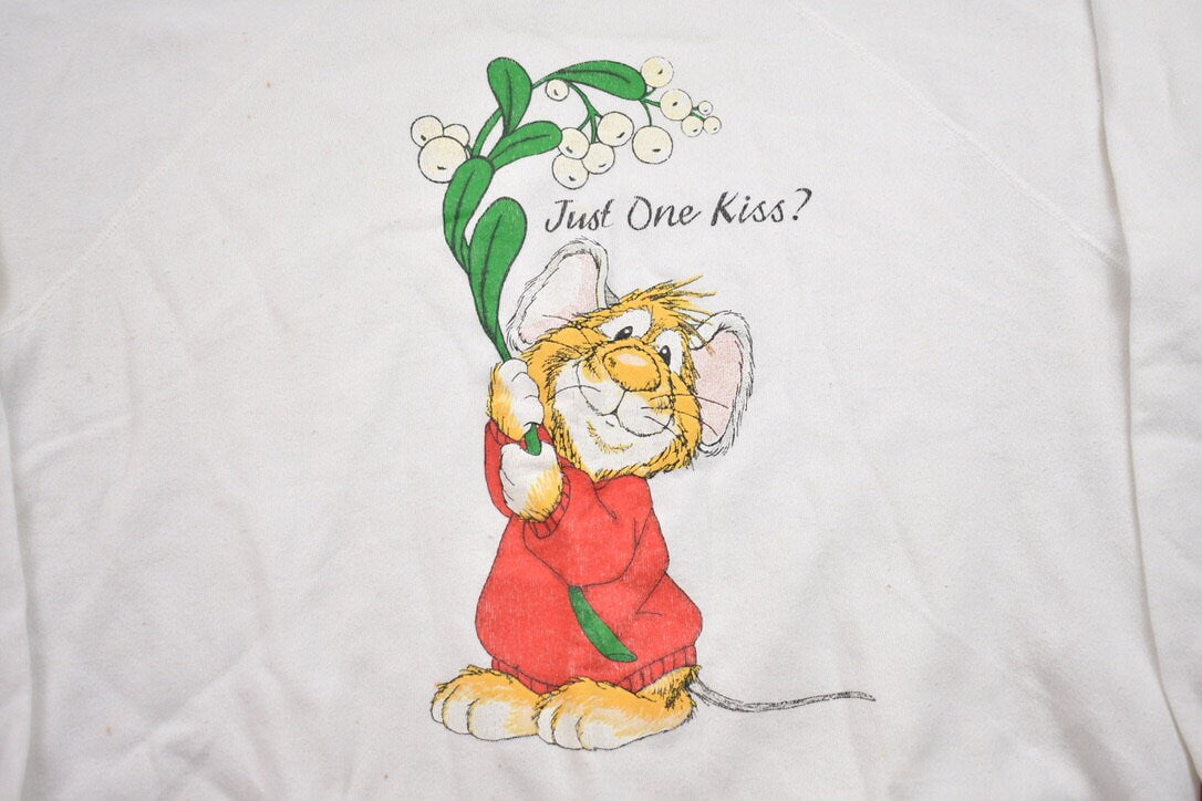 Vintage 1990s Mouse Cartoon Graphic Crewneck Sweater