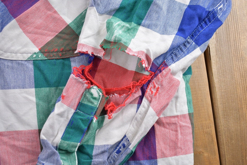 Vintage 1990s Plaid Flannel Button Up Shirt