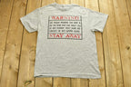 Vintage 90's Warning Stay Away Novelty T-Shirt