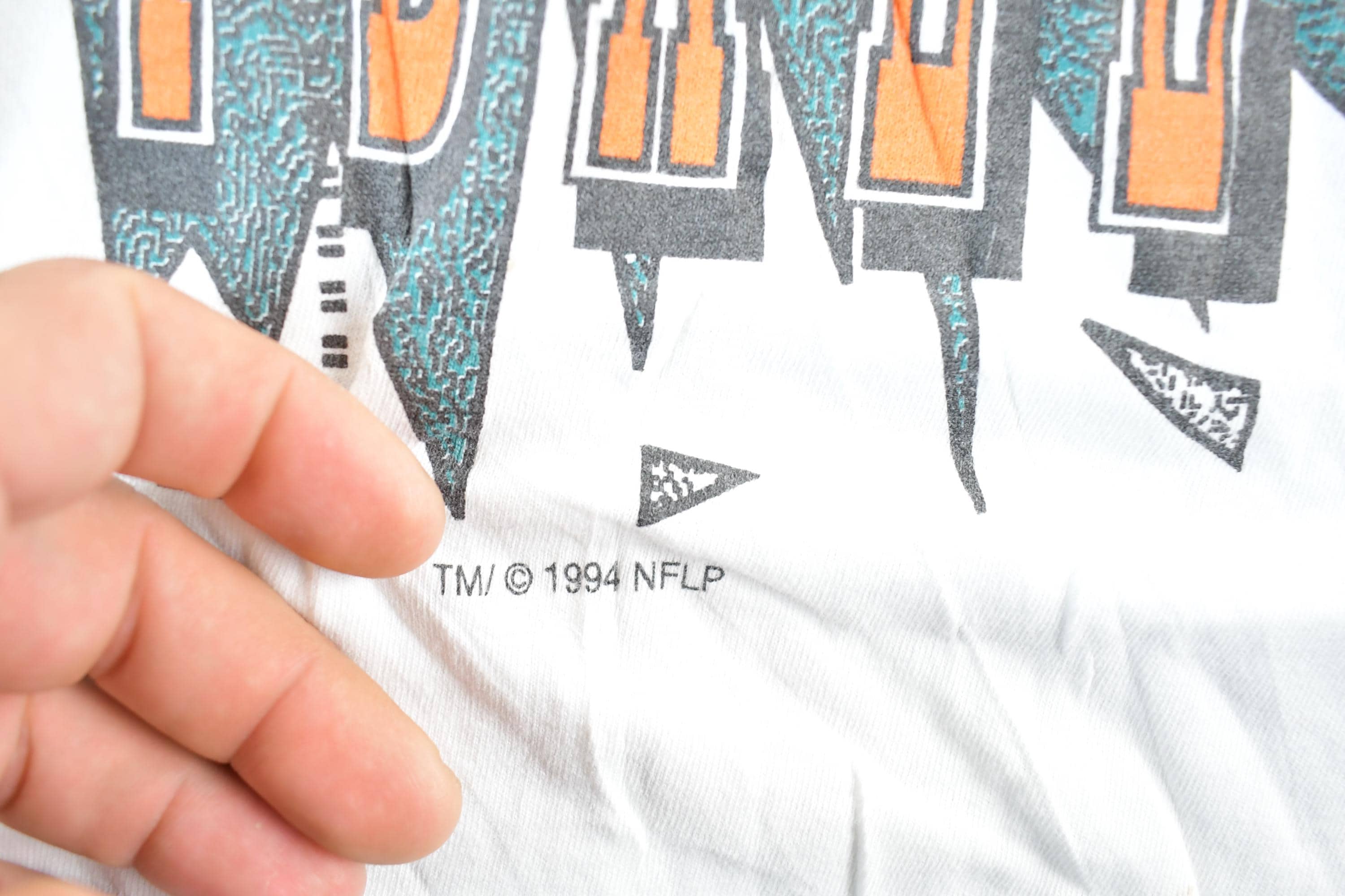 Vintage 1994 Miami Dolphins Football NFL Graphic T-Shirt Mens L