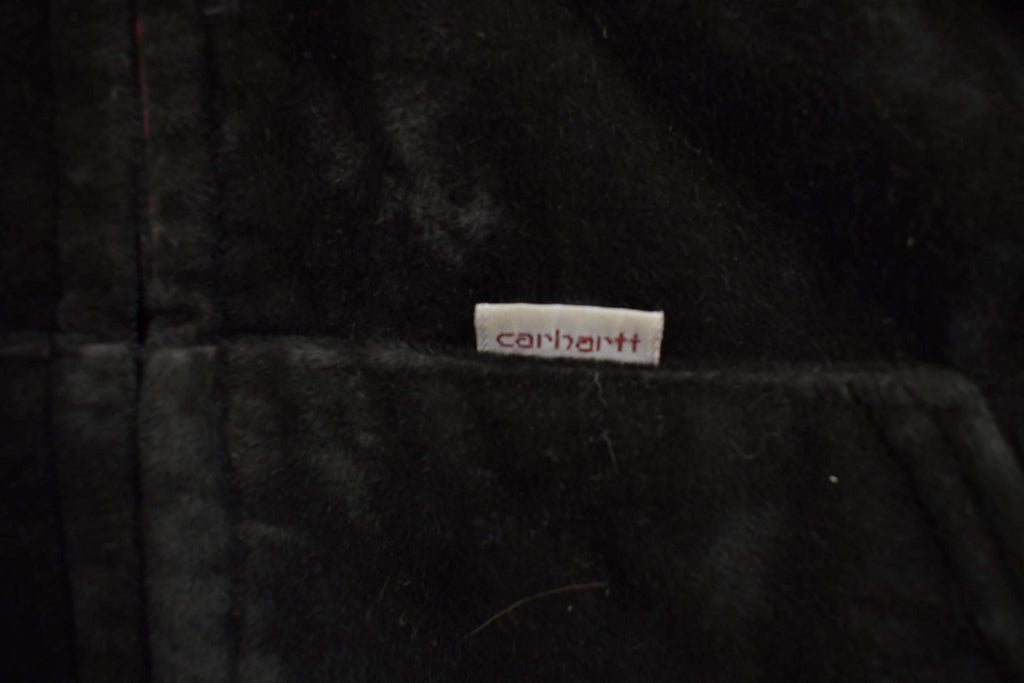 Vintage 1990s Carhartt Rugged Outdoor Wear Fleece Lined Velour Hoodie