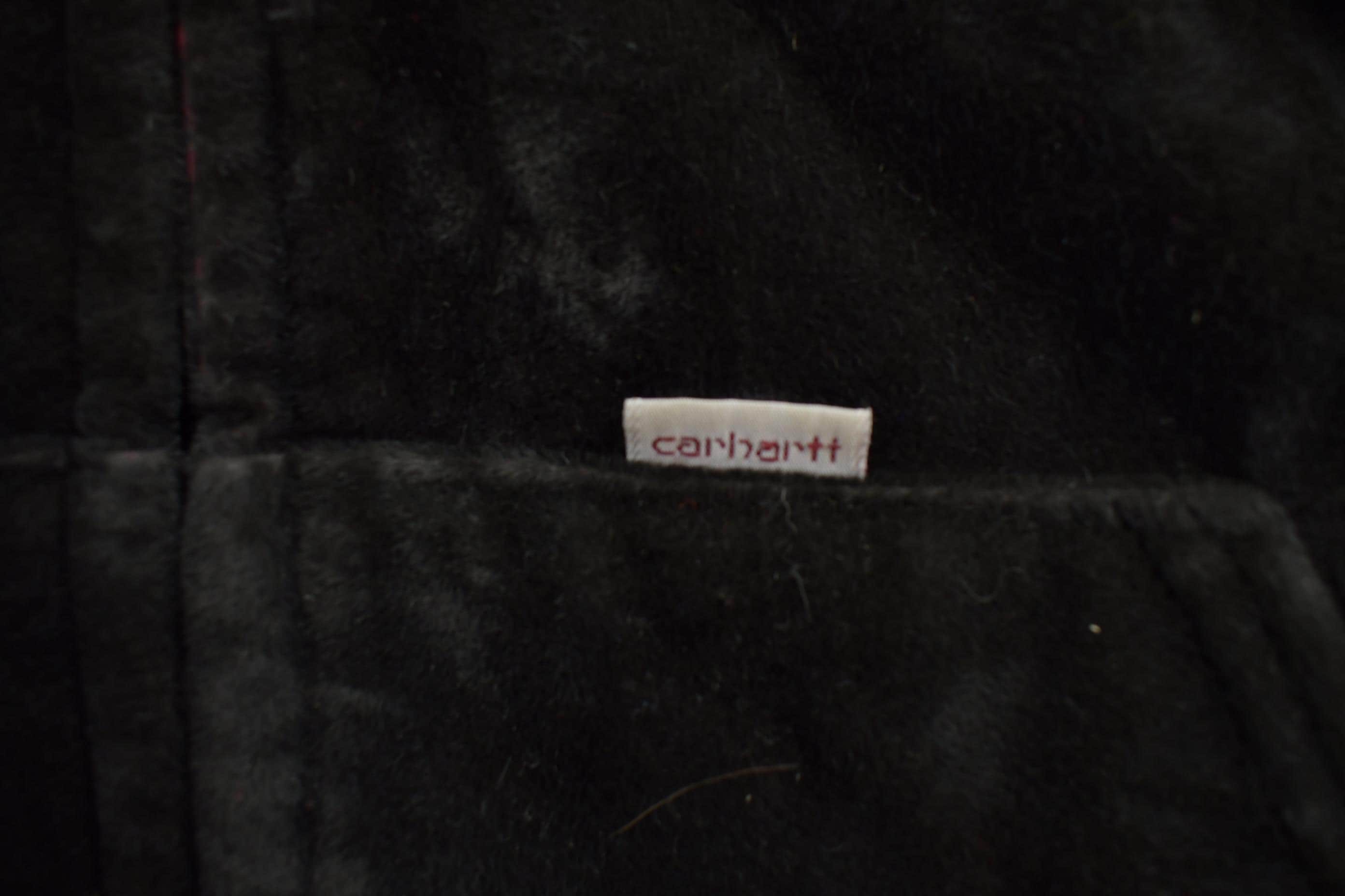 Vintage 1990s Carhartt Rugged Outdoor Wear Fleece Lined Velour Hoodie