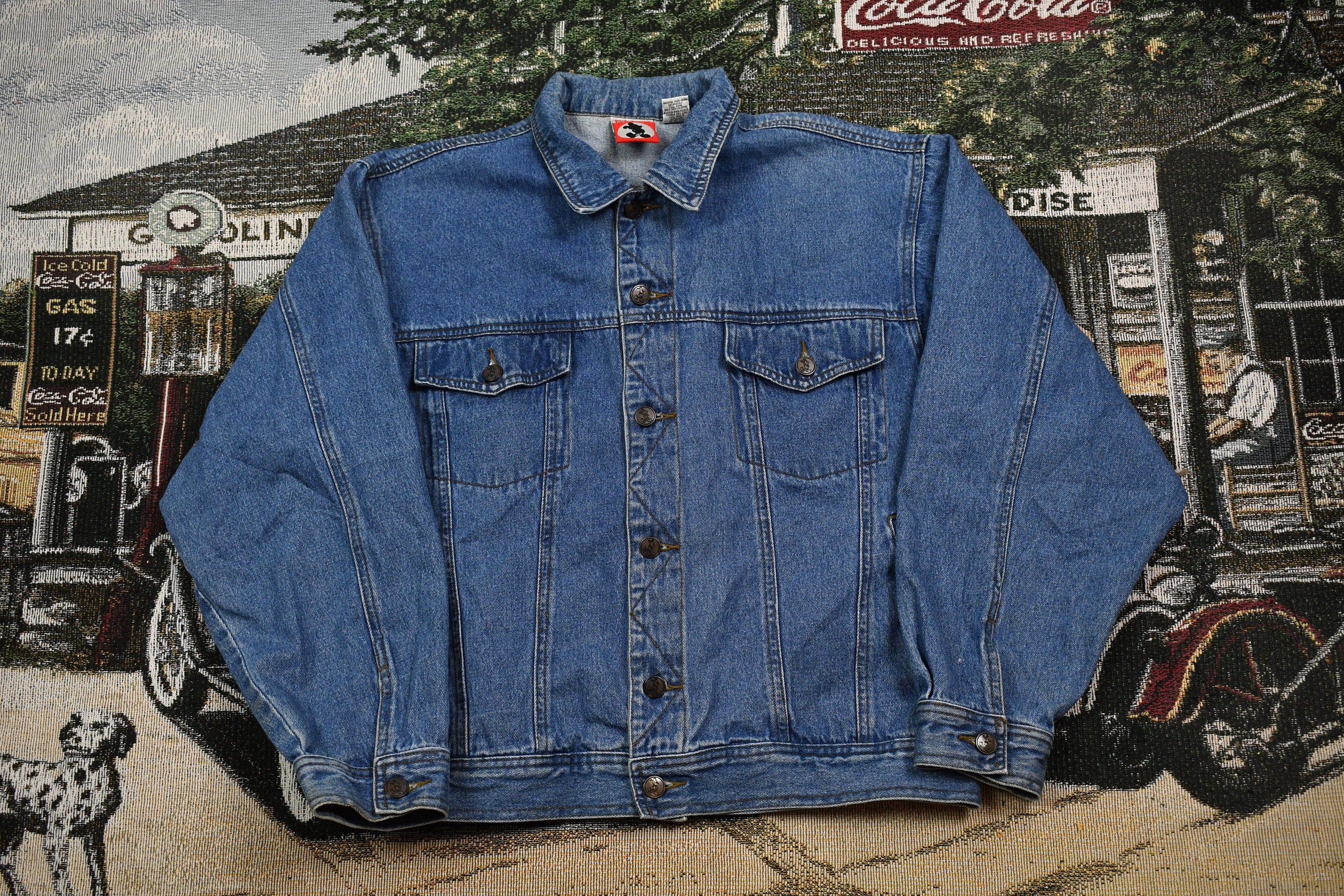 Vintage 1990s Mickey Inc Disney Embroidered Jean Jacket