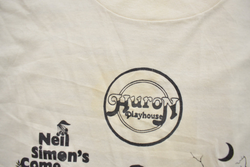 Vintage 1996 Huron Playhouse Band Tour Graphic T Shirt