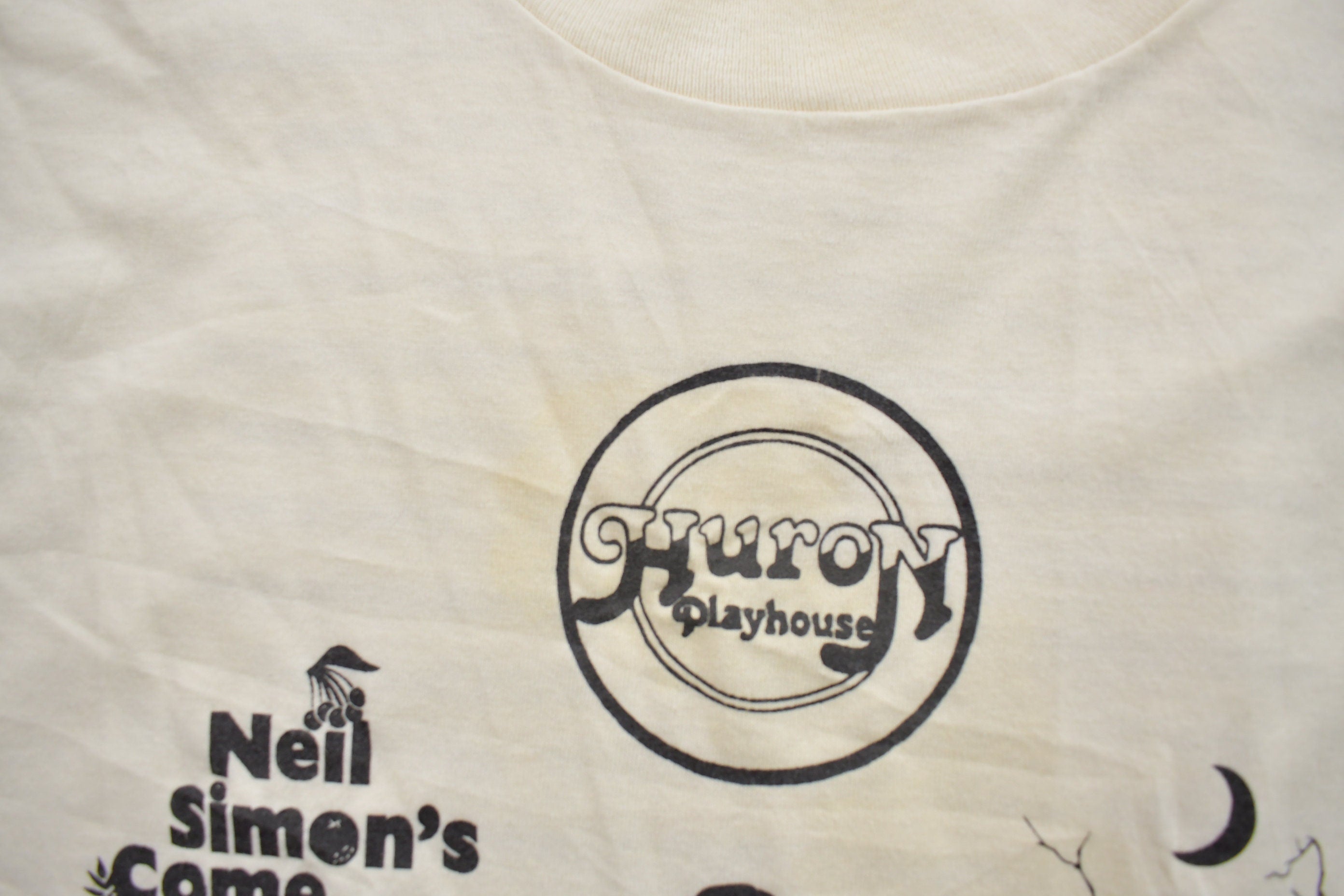 Vintage 1996 Huron Playhouse Band Tour Graphic T Shirt