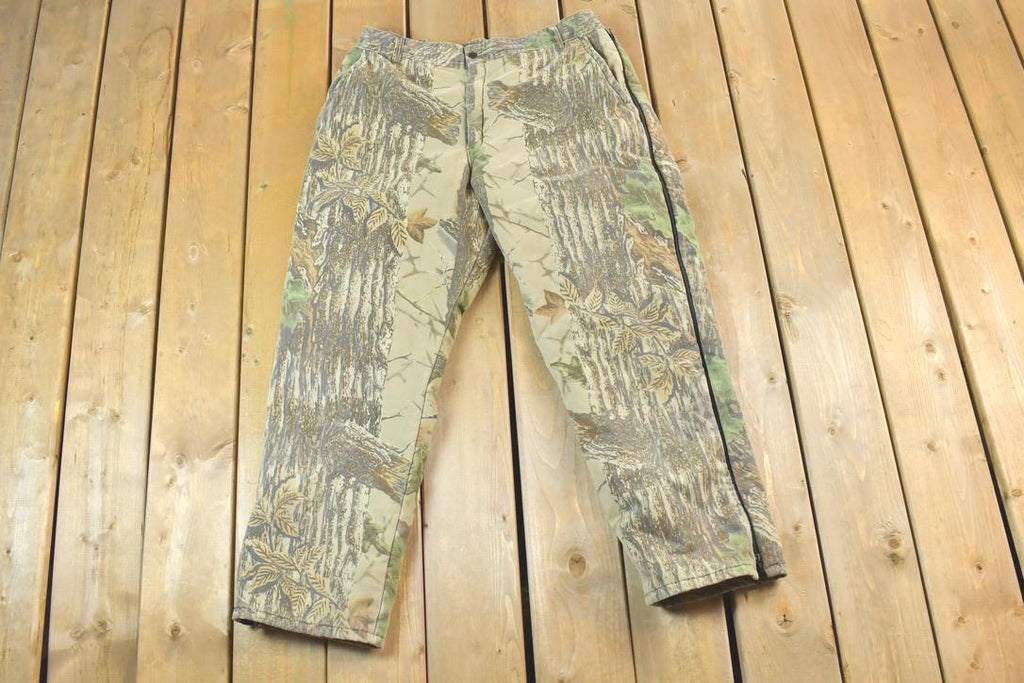 Vintage 1990s Walls Blizzard Pruf Zip Camo Army Camouflage Cargo Pants Size XL