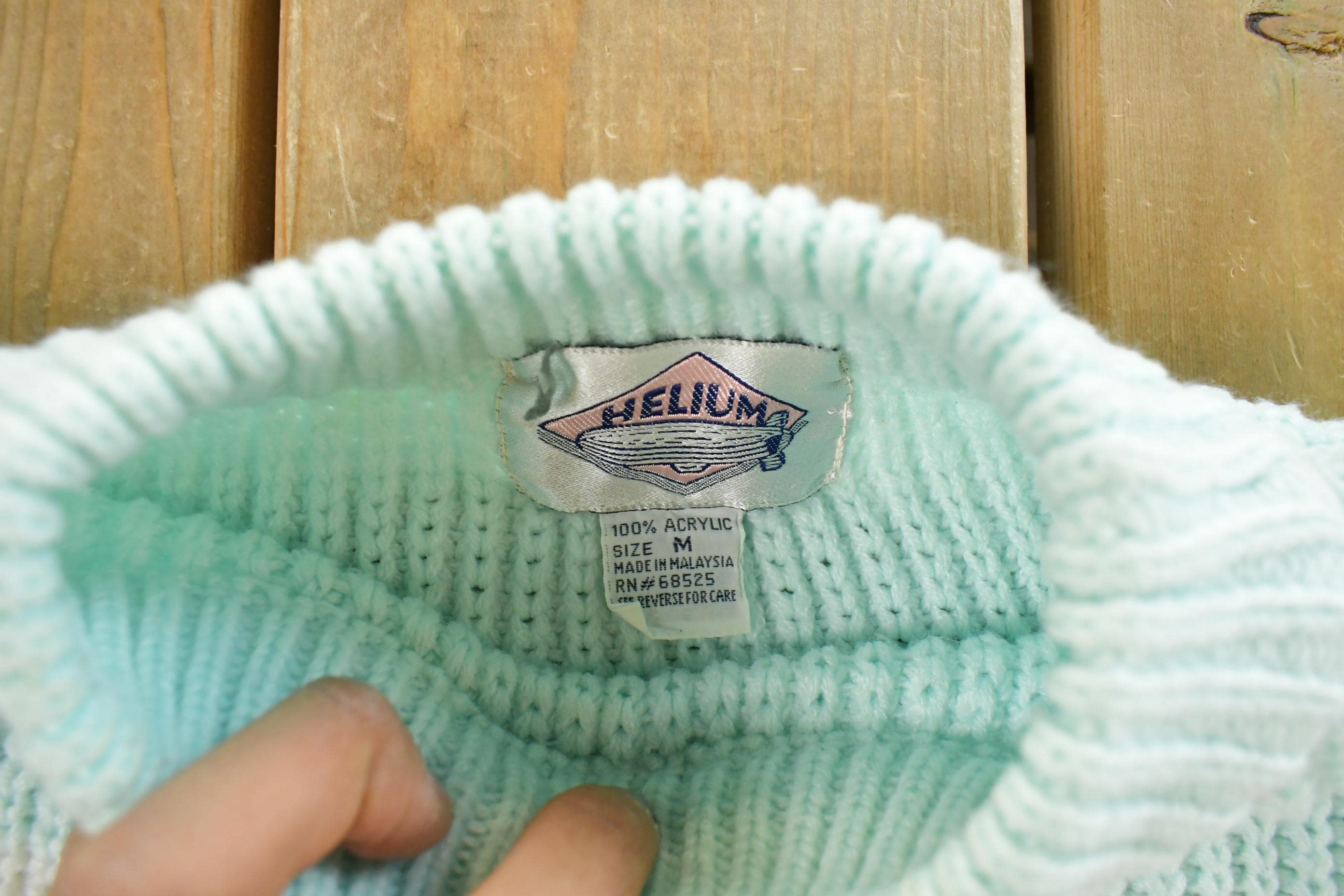 Vintage 1990s Helium Rainbow Striped Knit Sweater Women's Medium