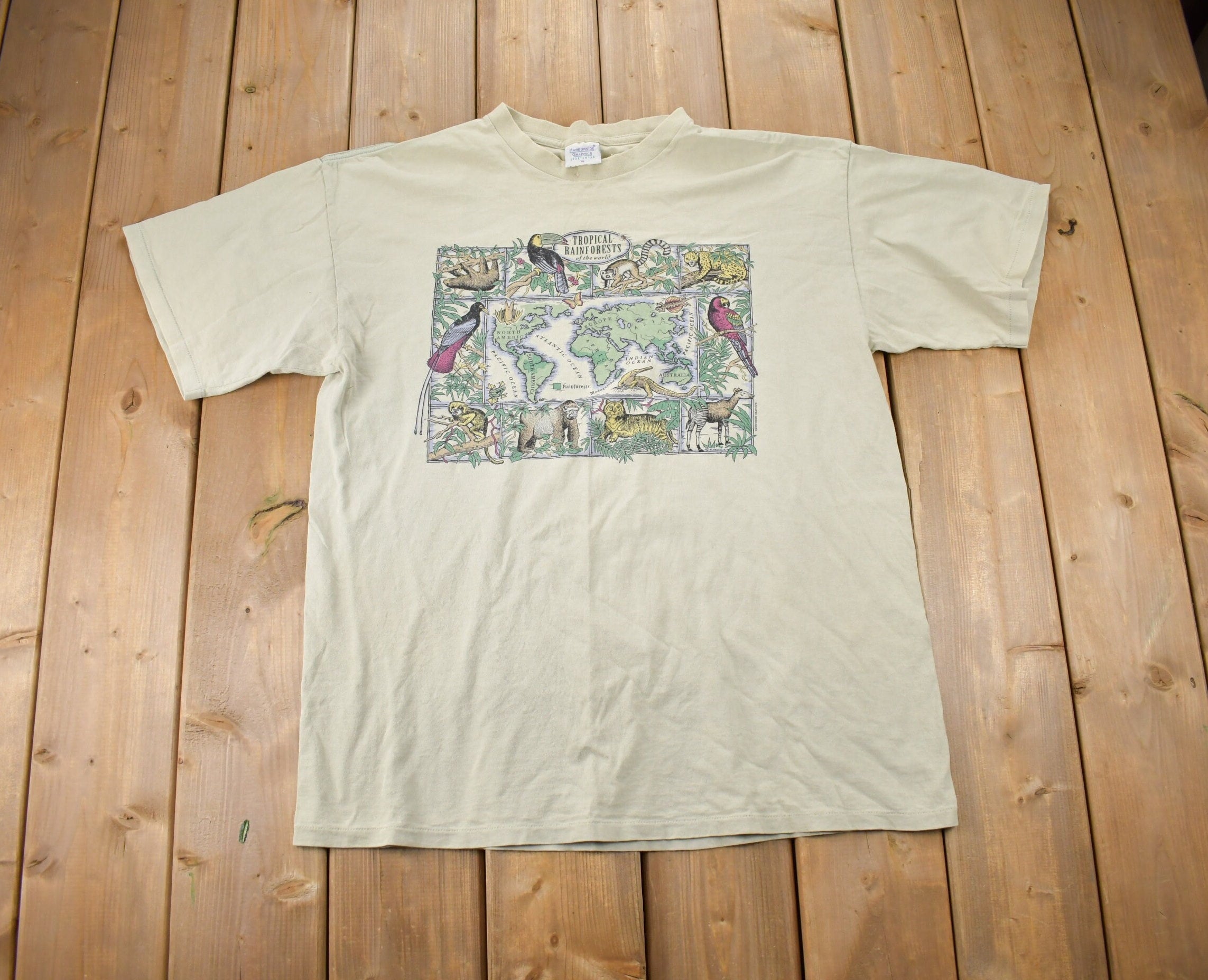 Vintage 1990s Tropical Rainforests Souvenir T Shirt