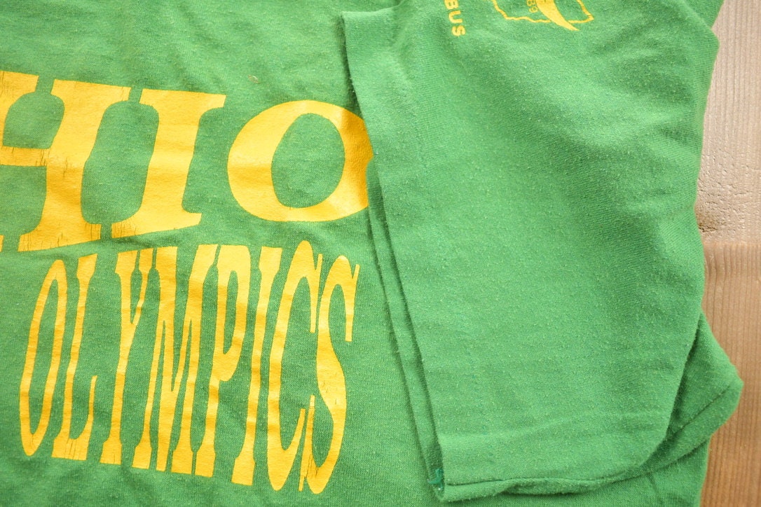 Vintage 1989 Columbus Ohio Police Olympics Graphic T-Shirt