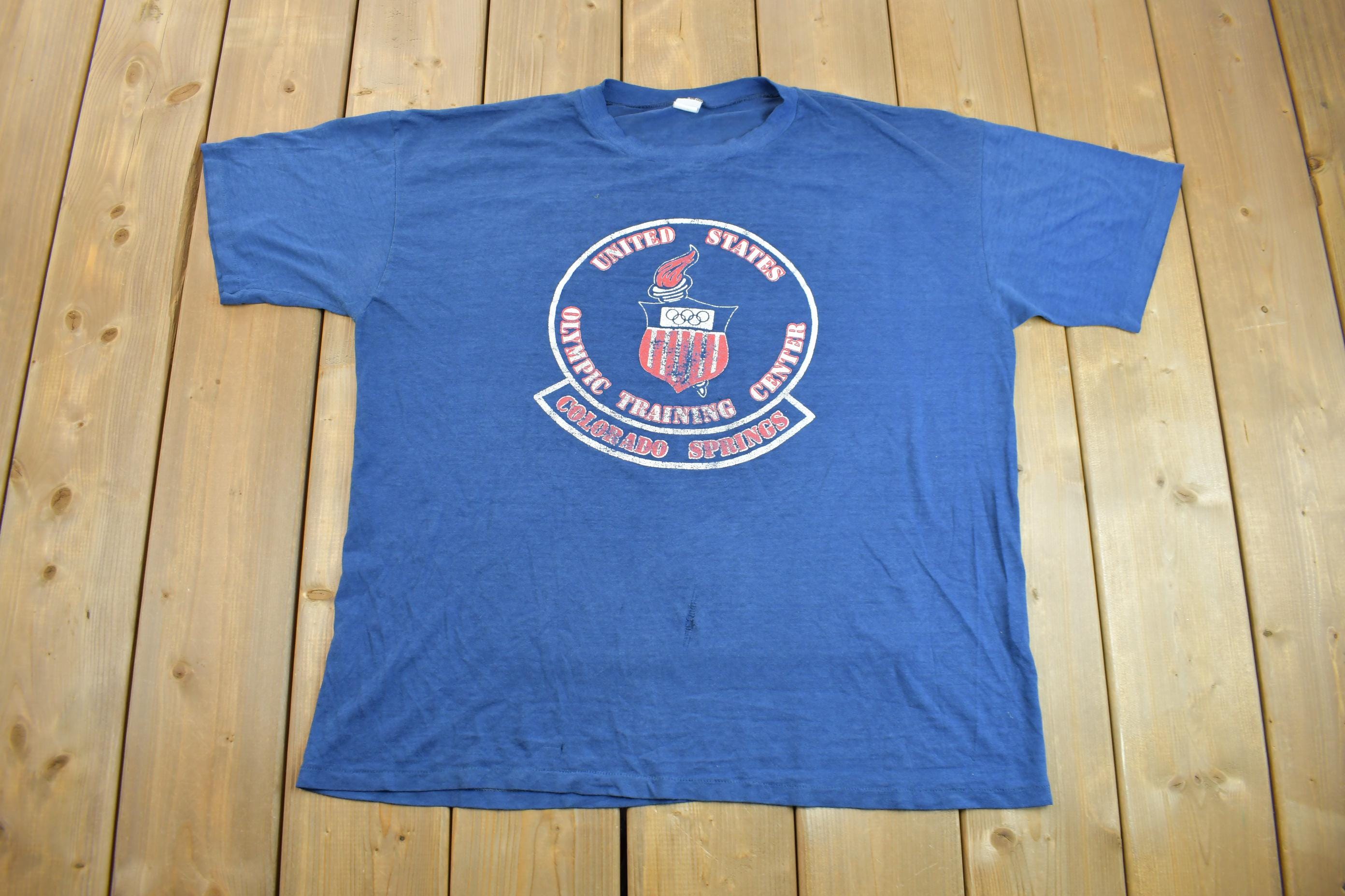 Vintage 1970s United States Olympic Training Center Colorado Springs Graphic T-Shirt