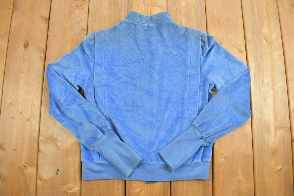 Vintage 1980's Ultrasport Blue Zip Up Velour Jacket