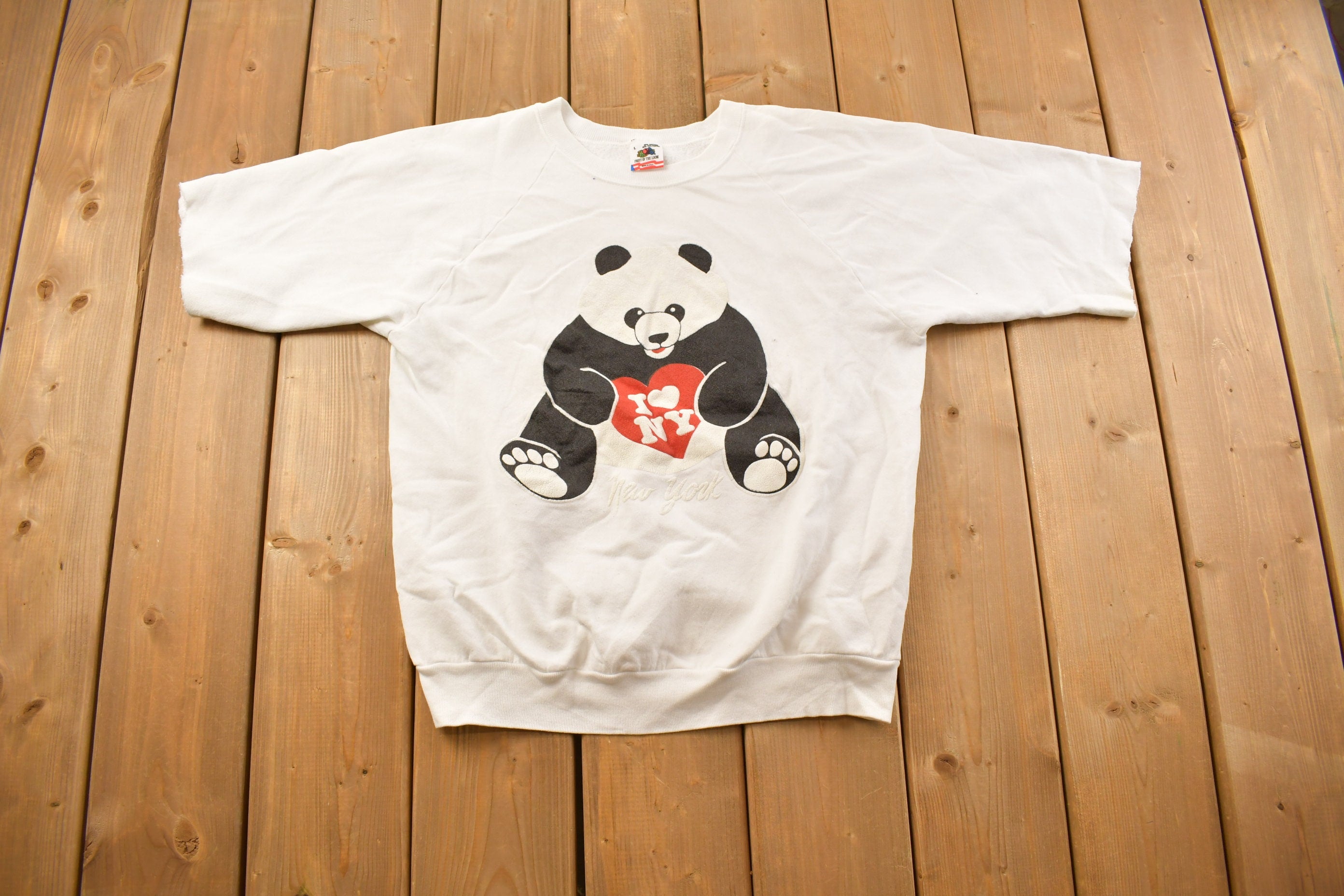 Vintage 1990s I Love New York City Panda Crewneck Sweatshirt