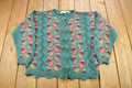 Vintage 1990s Willow Ridge Floral Theme Knitted Cardigan Sweater