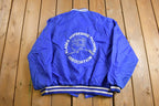 Vintage 1980s Pla-Jac by Dunbrooke Alaska Horseshoe Pitchers Satin Bomber Jacket