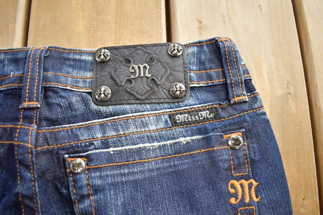Vintage Y2K Miss Me Low Rise Jeans Boot Cut Low Rise Jeans Size 26x33