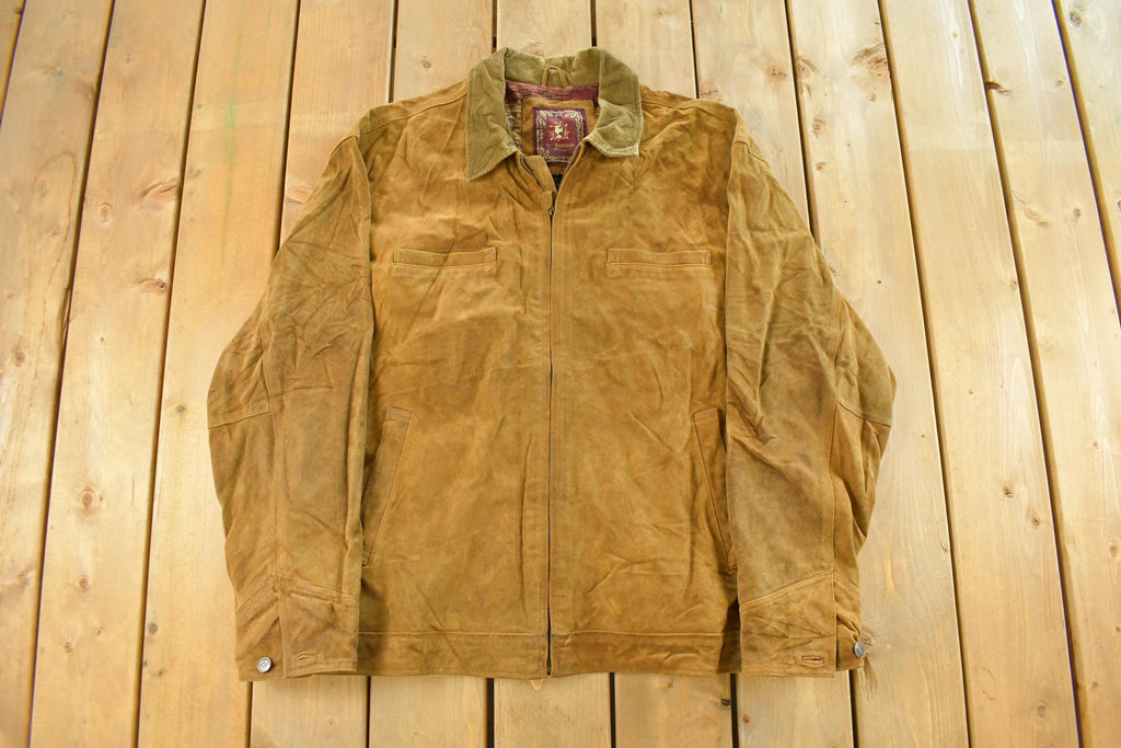 Vintage 1990s The Territory Ahead Leather Jacket Men's 2XL  Fall Outerwear  Leather Coat  Winter Outerwear  Suede Jacket