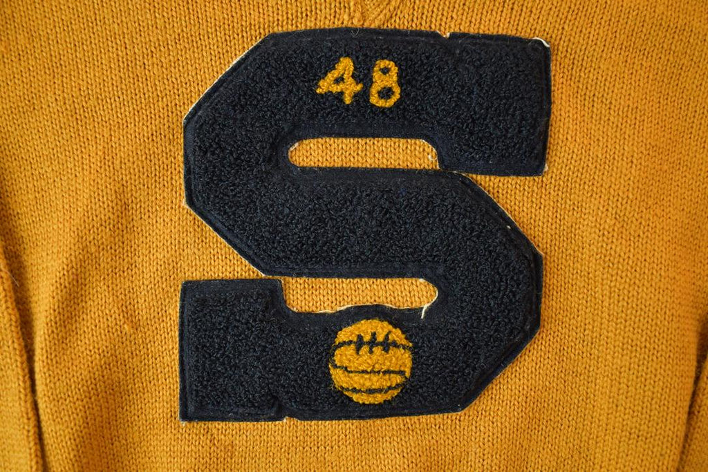 Vintage 1948 Imperial Athletic Knitwear S Basketball Knit University Collegiate V Neck Sweater