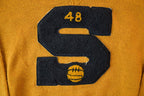 Vintage 1948 Imperial Athletic Knitwear S Basketball Knit University Collegiate V Neck Sweater