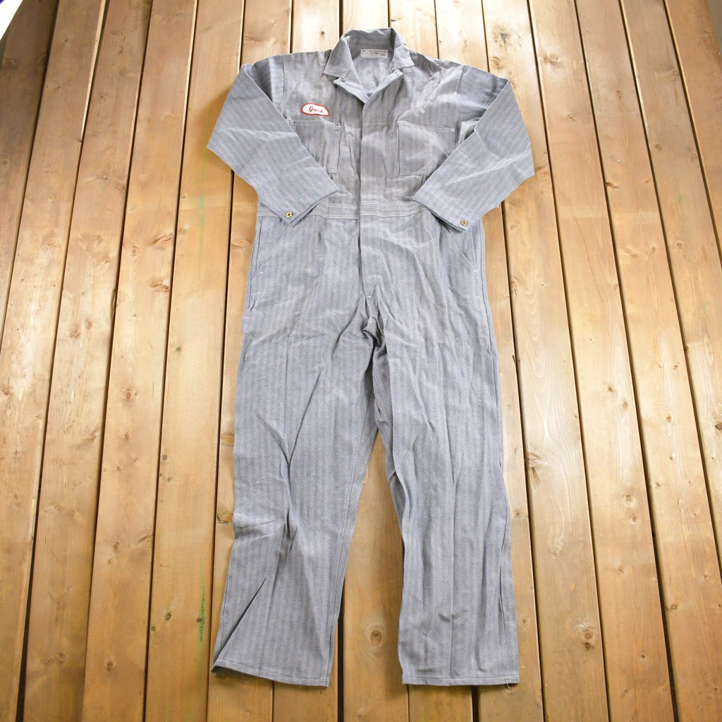 Vintage 1980s Stonecutter Universal Overall Herringbone Jumpsuit