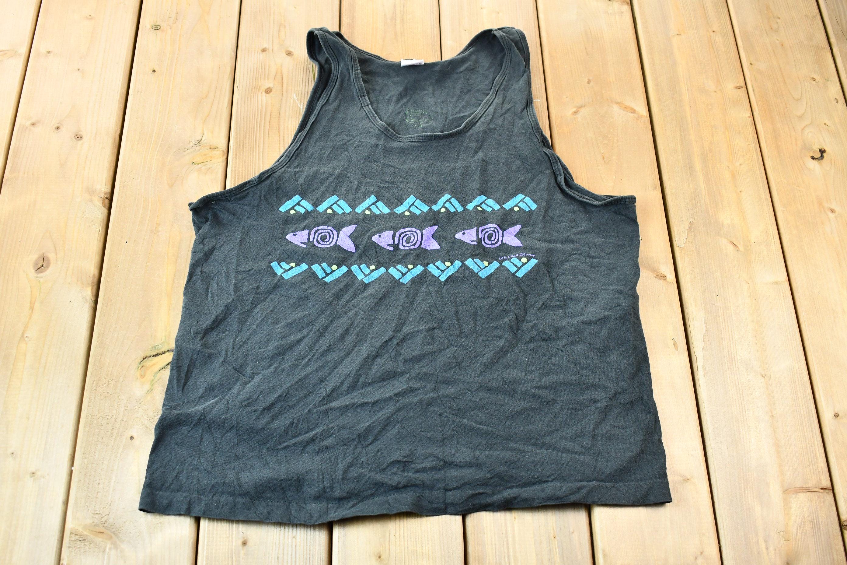 Vintage 1990s Left Coast Martha's Vineyard Souvenir Graphic Travel T-Shirt