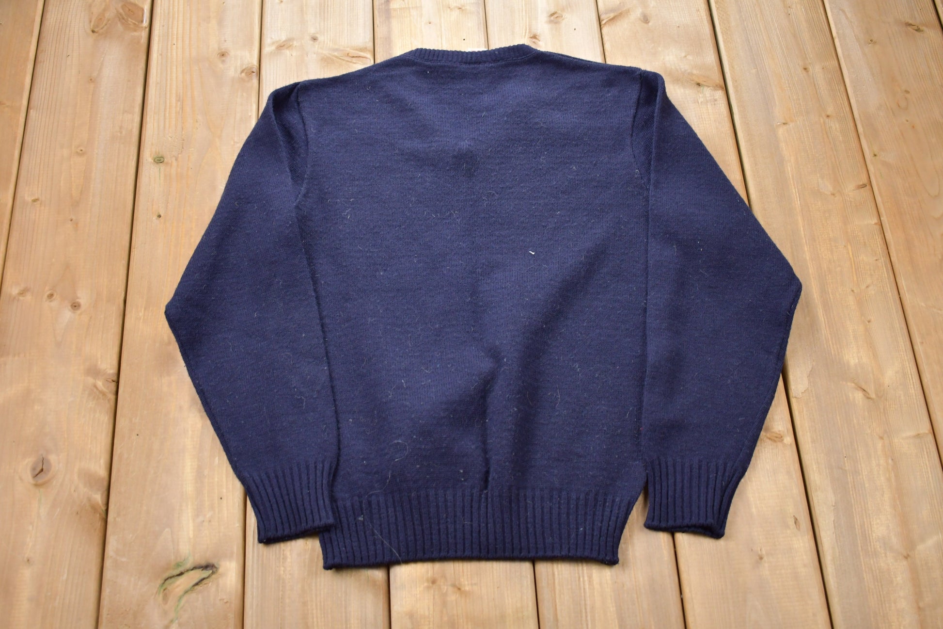 Vintage 1980s Albert Street Basketball V-Neck Knitted Sweater
