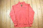Vintage 1990s Timberland Red Quarter Button Tree Logo Button Up Shirt