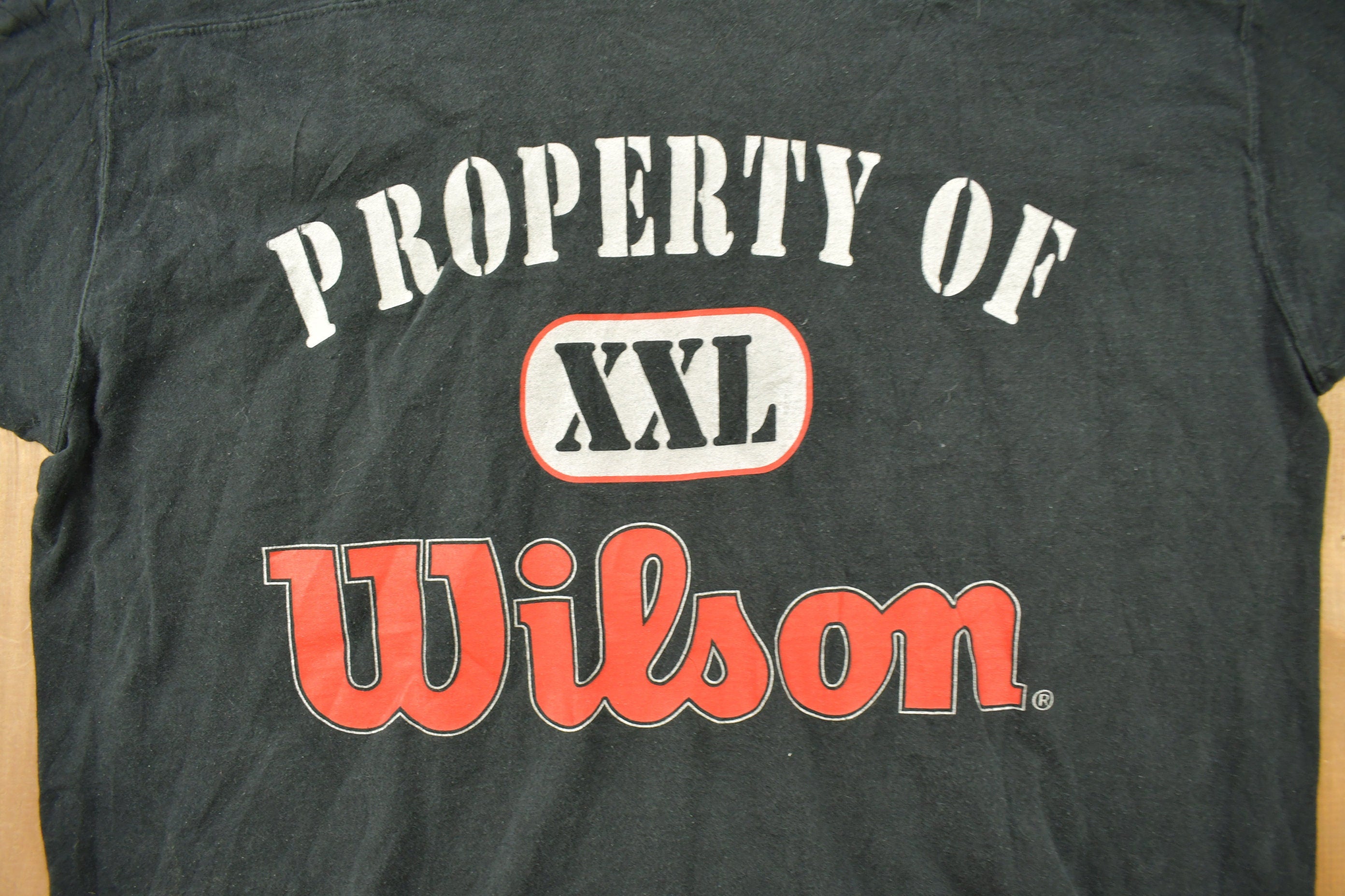 Vintage 1990s Property Of Wilson Jersey Style Graphic T Shirt
