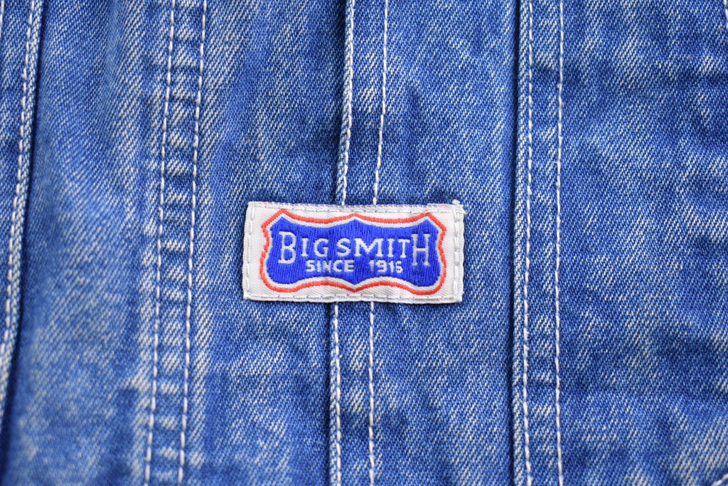 Vintage 1970s Big Smith Blue Denim Jean Overalls Size 38 x 30