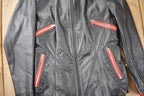 Vintage 1990s Leather Women's Multi Zipper Jacket