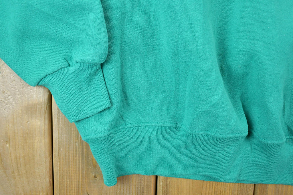 Vintage 1990s Lee Sturdy Sweats Blank Teal Crewneck Sweatshirt