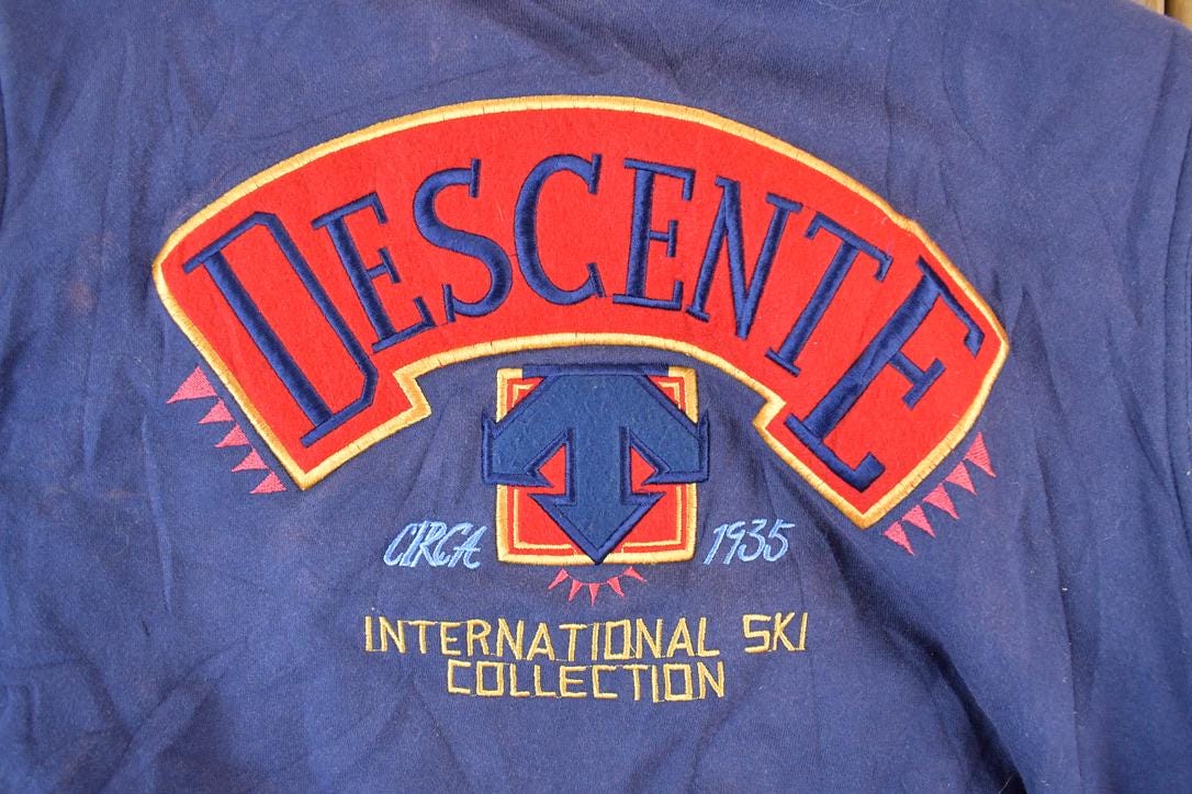 Vintage 1990s Descente Ski Collection Fleece Sweater Vest  Outdoorsman  90s Sweater  Streetwear  Hiking  Fleece Zip up
