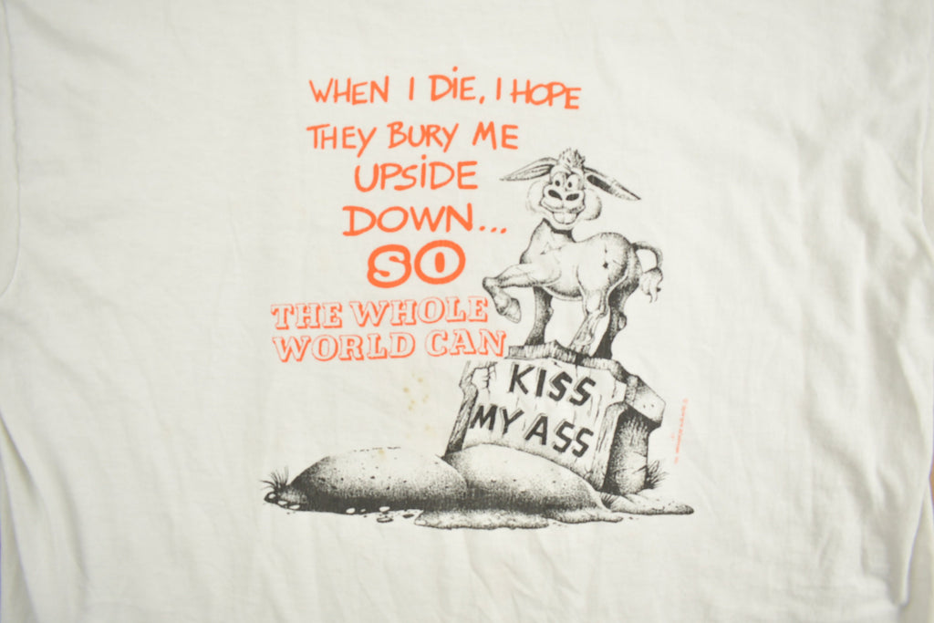Vintage 1990s Funny Donkey Graphic T-Shirt
