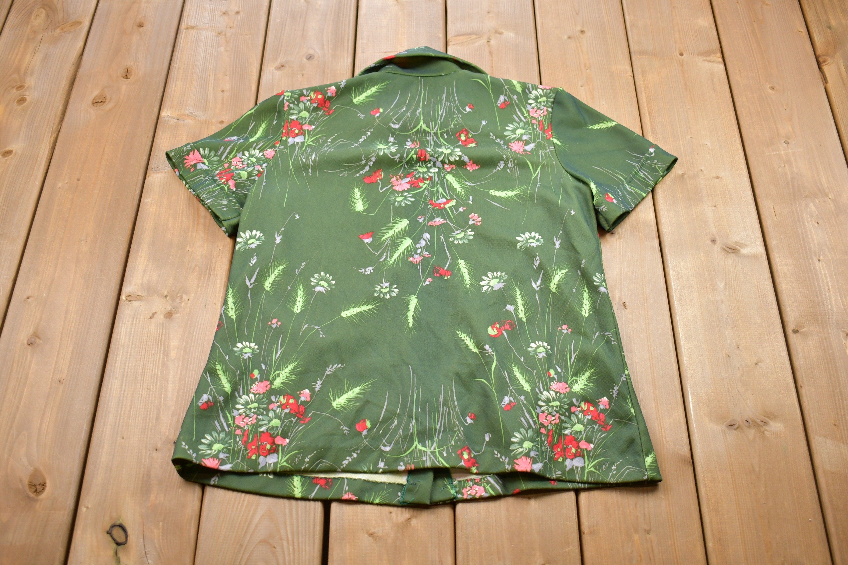 Vintage 1990s Floral All Over Print Button Up Shirt