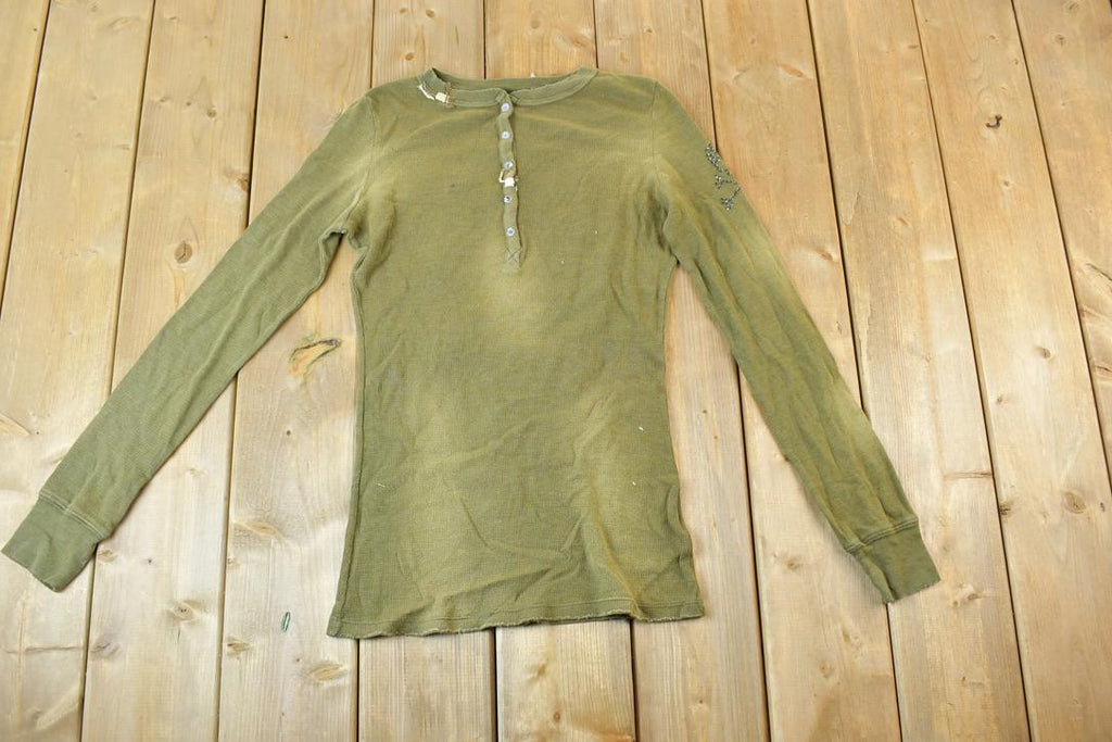 Women Vintage Vigoss Y2K Thermal Army T-Shirt