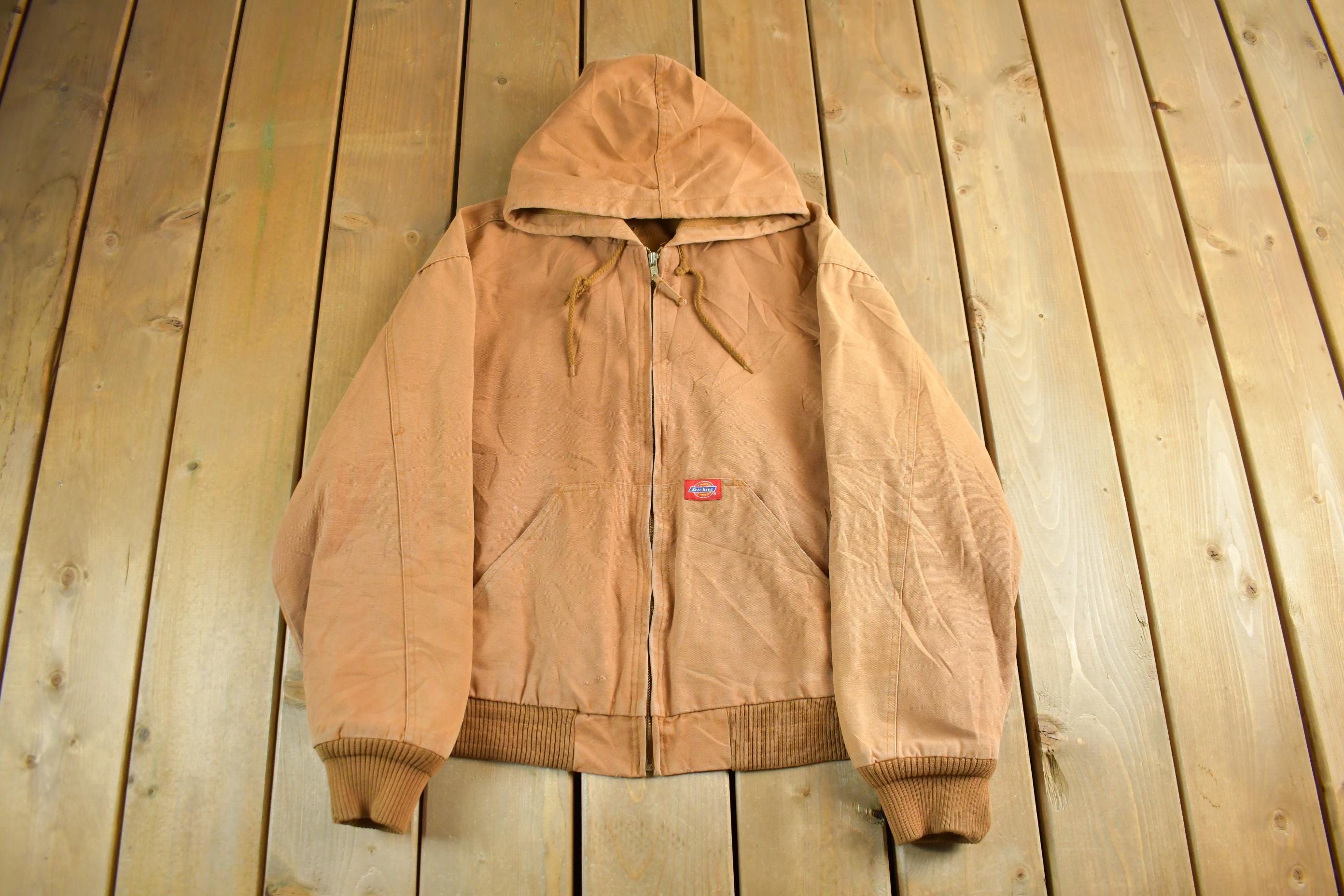 Vintage 1990s Dickies Hooded Work Jacket Youth Large  90s Outdoors Jacket  Workman Jacket  Workwear Streetwear