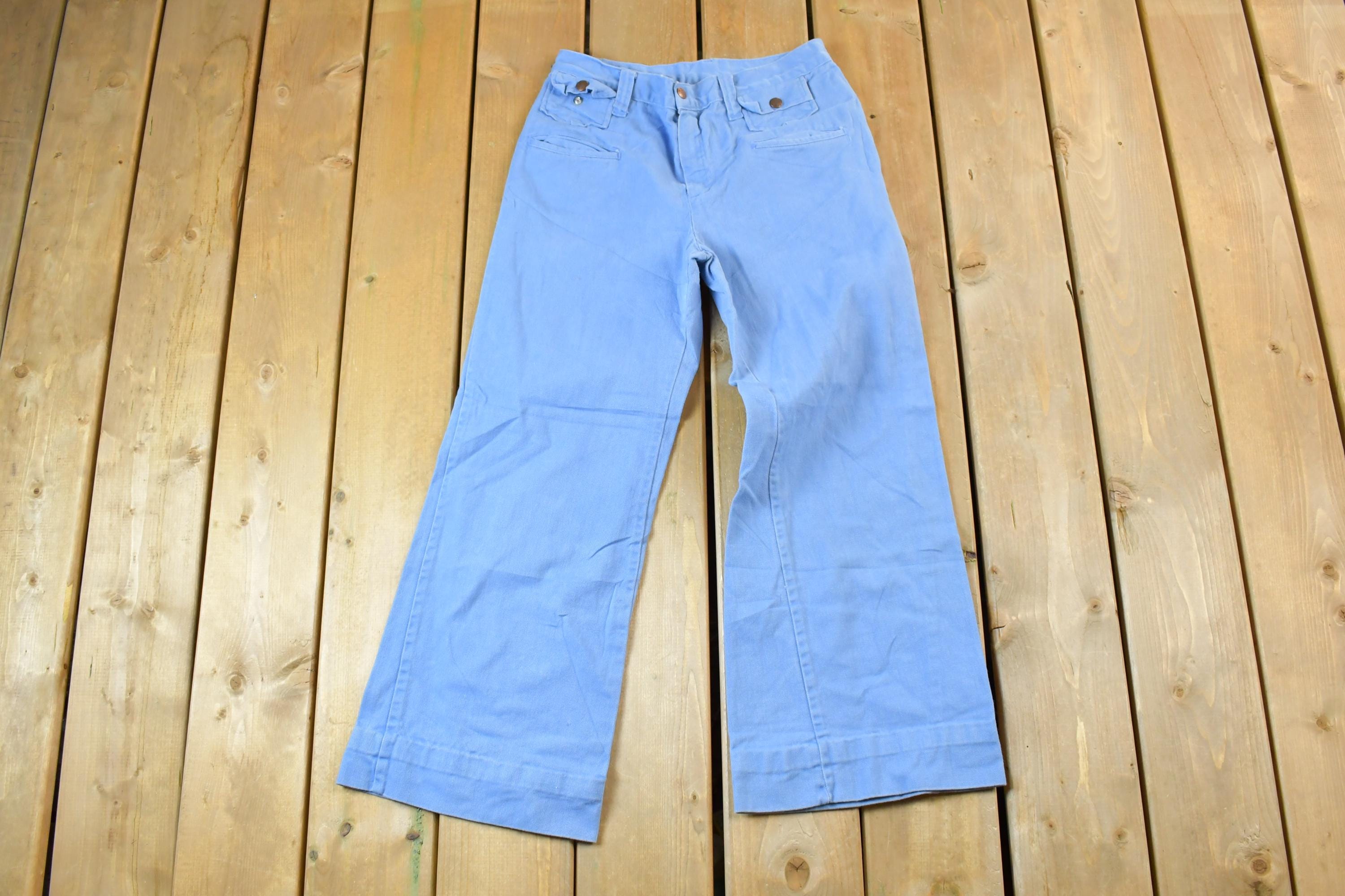 Vintage 1990s Wide Leg Denim Bell Bottom Jeans Size 27 x 26