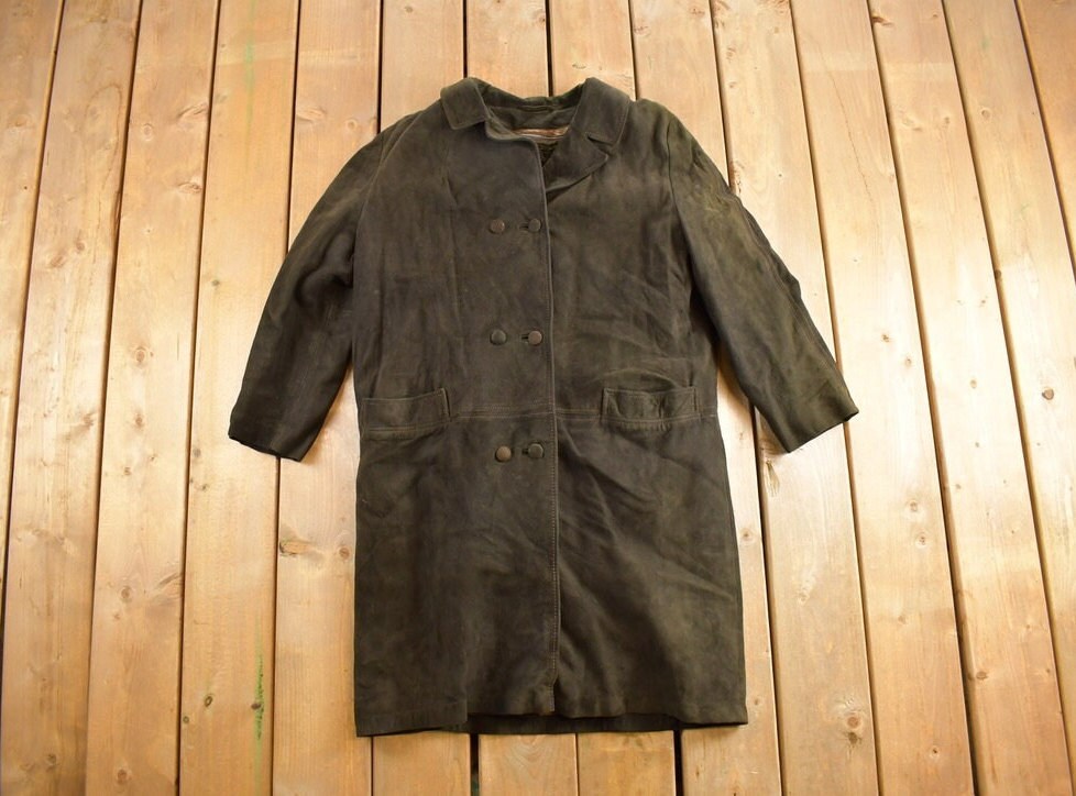 Vintage 1980's Simpsons Fur Lined Suede Coat