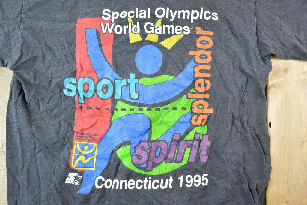 Vintage 1995 Starter Special Olympics World Games Souvenir Single Stitch Graphic Print T-Shirt