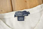 Vintage 1990s Polo Ralph Lauren White Crewneck Sweatshirt