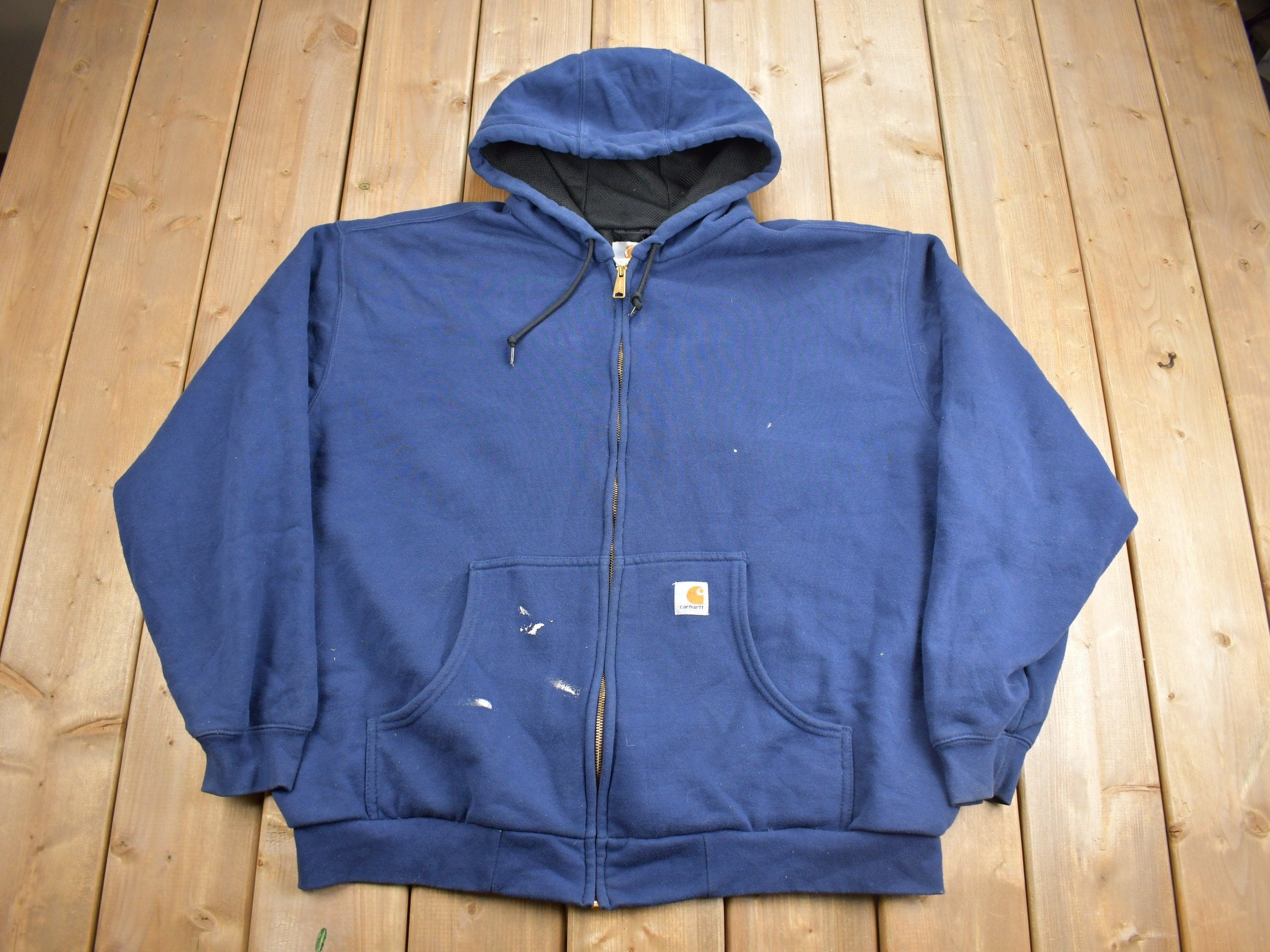 Vintage 1990s Carhartt Thermal Lined Zip Up Hoodie Size 2XL