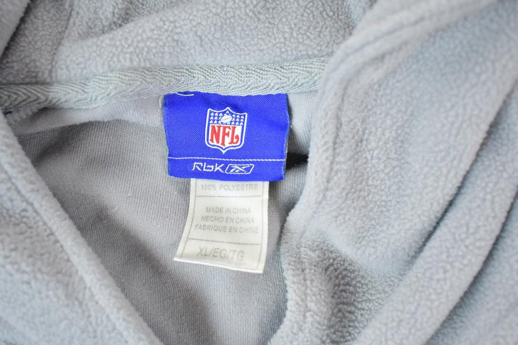 Vintage 1990s New England Patriots Reebok Fleece NFL Hoodie Sweatshirt / Made In USA / Football / Sportswear / Americana