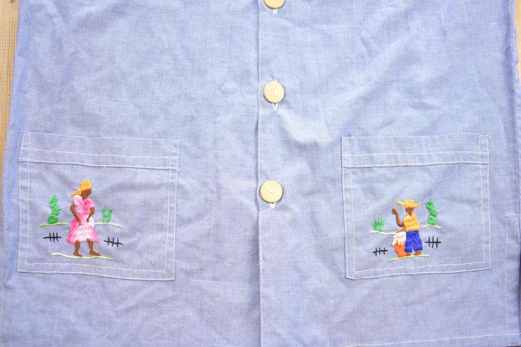 Vintage 1990s Farmers Scenic Short Sleeved Casual Button Up Shirt