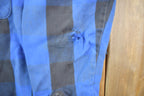 Vintage 1990s Blue Plaid Button Up Flannel Shirt